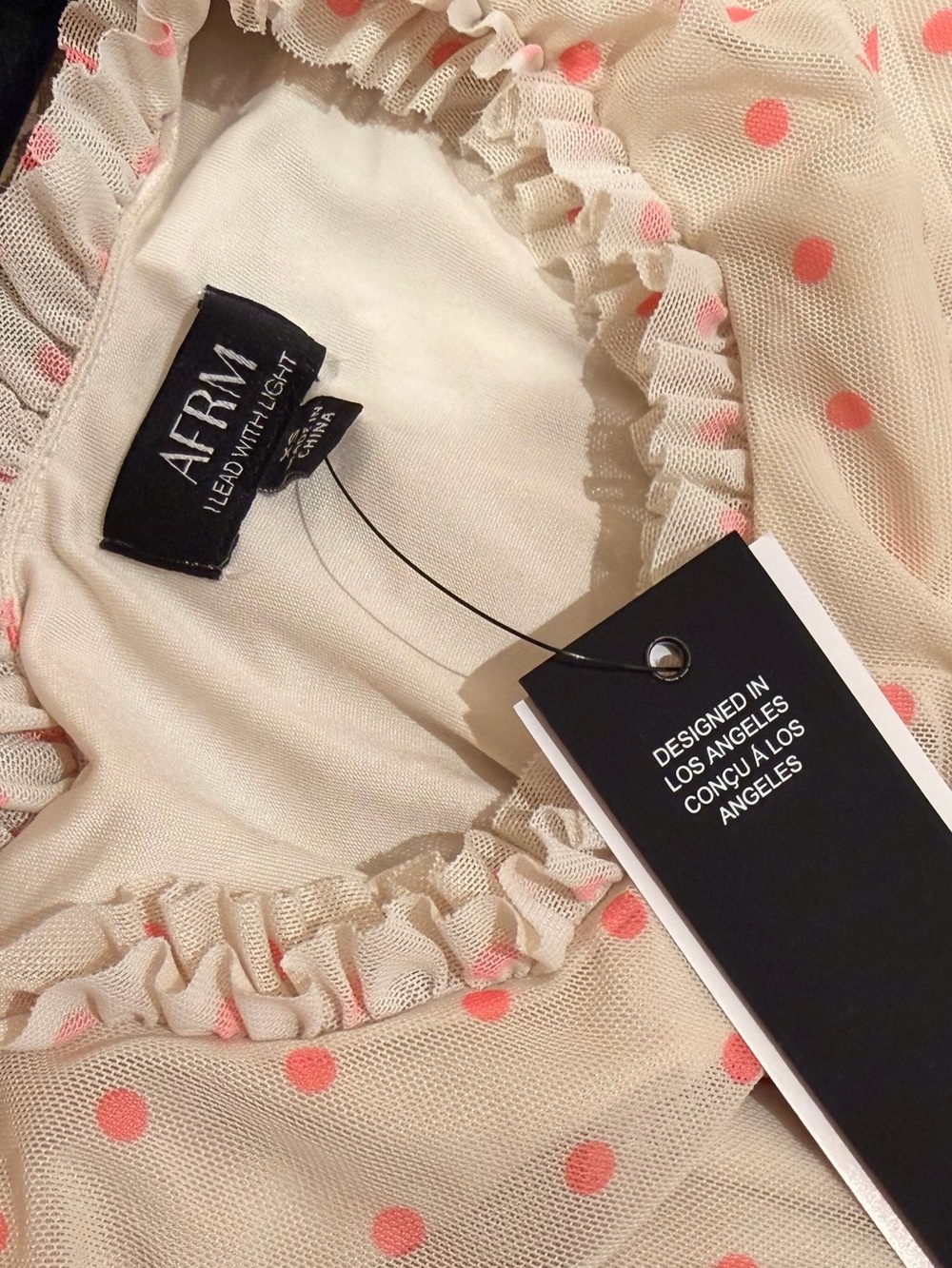 AFRM Coral Micro Dot Landa Dress - Picture 7 of 10